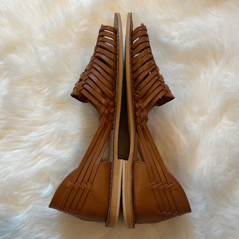 ASOS DESIGN size 8 Tan Florentine Woven Leather Sandals! - Picture 13 of 15